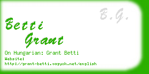 betti grant business card